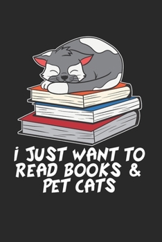 Katze Buch Notizbuch: Katze Lesen Notizbuch f�r B�cher Liebhaber / Notizheft / Notizblock A5 (6x9in) Dotted Notebook / Punkteraster / 120 gepunktete Seiten