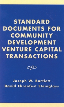 Paperback Standard Documents for Community Development Venture Capital Transactions Book