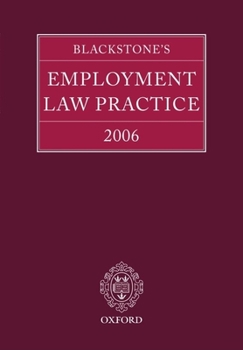 Paperback Blackstone's Employment Law Practice 2006 Book