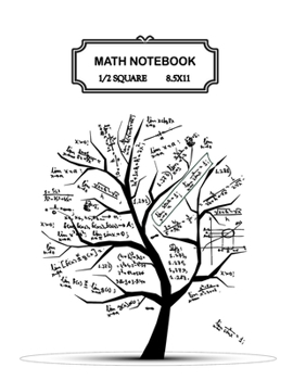 Paperback Math notebook: 1/2 inch Square Graph paper pages and White Paper-kids, girls, boys, teens -100 pages large(8.5x11) Book