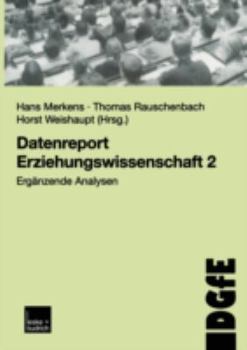 Paperback Datenreport Erziehungswissenschaft 2: Ergänzende Analysen [German] Book