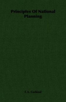 Paperback Principles of National Planning Book