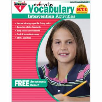 Paperback Everyday Vocabulary Intervention Activities for Grade 4 Teacher Resource Book