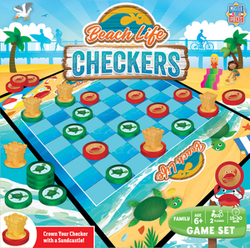 Board Game Beach Life Checkers Book