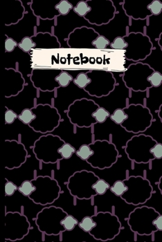 Paperback Notebook: Sheep Notebook/Journal.Cute purple sheep pattern.Blank lined notebook to write in. Book