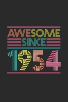 Paperback Awesome Since 1954: Graph Ruled Notebook - Journal for Birthday Gift Idea Book