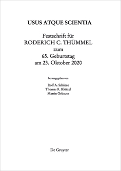 Hardcover Festschrift Für Roderich C. Thümmel Zum 65. Geburtstag Am 23.10.2020 [German] Book