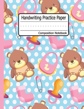 Handwriting Practice Paper : Cute Bear Dotted Midline - Grades K-3 K-2 School Exercise Book - 120 Story Pages - Mermaid