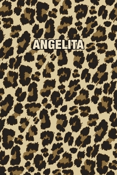 Paperback Angelita: Personalized Notebook - Leopard Print Notebook (Animal Pattern). Blank College Ruled (Lined) Journal for Notes, Journa Book