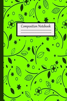 Composition Notebook: CHARTREUSE Background 120 Pages  Lined Journal | 6x9 Inches College Ruled | School Subject Book Notes: Unique Design, journal, notebook, Gift, 2020