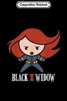 Composition Notebook: Marvel Black Widow Cute Kawaii Logo Stance Graphic  Journal/Notebook Blank Lined Ruled 6x9 100 Pages