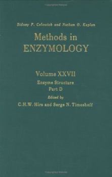 Hardcover Enzyme Structure, Part D (Volume 27) (Methods in Enzymology, Volume 27) Book