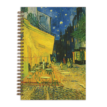 Misc. Van Gogh Terrace at Night 7 X 10 Wire-O Journal Book