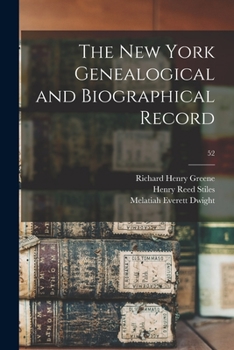 Paperback The New York Genealogical and Biographical Record; 52 Book