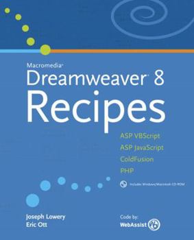 Paperback Macromedia Dreamweaver 8 Recipes [With CD-ROM] Book