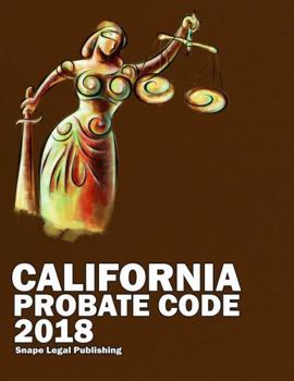Paperback California Probate Code 2018 Book