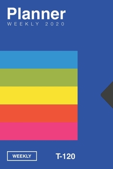 Blue VHS Inspired Video cassette tape T-120 Inspired 2020 Planner [6x9]: Vintage Retrowave Vaporwave Theme