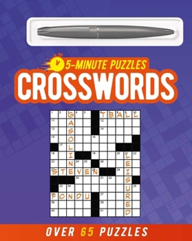 Paperback 5-Minute Crosswords (Includes Ball-Point Pen): Over 65 Puzzles Book