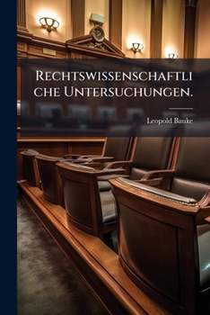 Paperback Rechtswissenschaftliche Untersuchungen. [German] Book