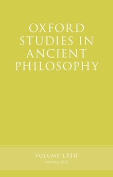 Hardcover Oxford Studies in Ancient Philosophy Book