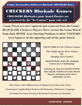 Paperback Blockade Checkers: Checkers Blockade Games Book