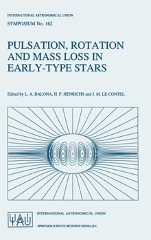 Hardcover Pulsation, Rotation and Mass Loss in Early-Type Stars Book