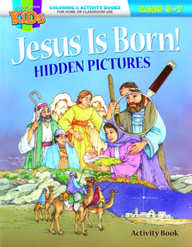 Paperback Coloring Activity Books - Christmas-5-7 - Jesus Is Born! Hidden Pictures Book