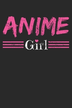 Paperback Notebook: Anime Girl Dot Grid 6x9 120 Pages Book