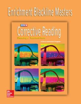 Paperback Corrective Reading Decoding Level A, Enrichment Blackline Master Book