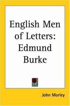 Paperback English Men of Letters: Edmund Burke Book