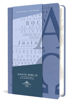 Biblia Rvr 1960 Letra Grande Tama�o Manual, Simil Piel Azul Celeste Con Nombres de Dios / Spanish Bible Rvr 1960 Handy Size Large Print Leathersoft Soft Blue W