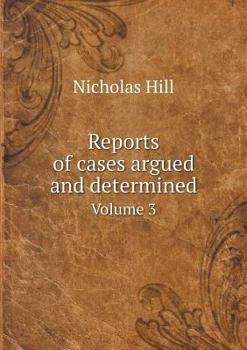 Paperback Reports of cases argued and determined Volume 3 Book