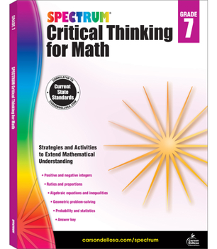 Paperback Spectrum Critical Thinking for Math, Grade 7 Book