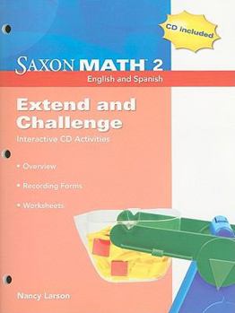 Paperback Saxon Math 2: Extend and Challenge [With CDROM] Book