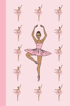 Sketch Journal: Ballerinas en Pointe (Pink) 6x9 - Pages are LINED ON THE BOTTOM THIRD with blank space on top