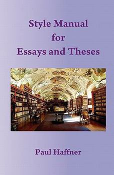 Paperback Style Manual for Essays and Theses Book