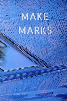 Paperback Make Marks: 90 Pages of 6 X 9 Inch Bound Top Half White Blank Bottom Half College Ruled Book