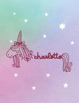 Paperback Charlotte: Unicorn Name Notebook Book