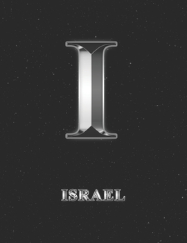 Israel: 2 Year Weekly Planner with Note Pages (24 Months) | Silver Effect Personalized Custom Letter I Initial First Name | 2020 - 2021 | Week ... | Plan Each Day, Set Goals & Get Stuff Done