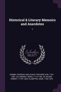 Paperback Historical & Literary Memoirs and Anecdotes: 1 Book