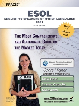 Paperback Praxis English to Speakers of Other Languages (ESOL) 0361 Teacher Certification Study Guide Test Prep Book