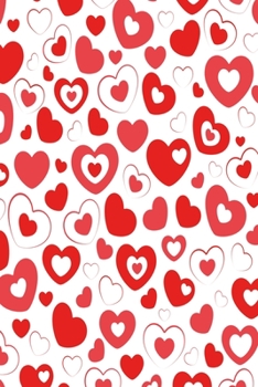 Colorful hearts: simple Graph Paper Notebook with 120 pages 6x9 perfect as math book, sketchbook, workbook for everyone 120 Pages