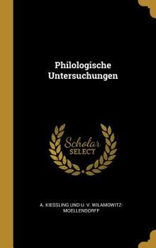Hardcover Philologische Untersuchungen Book