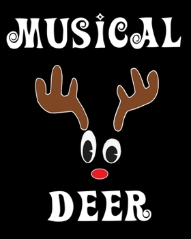 Paperback Musical Deer: Deer Elk Antler Hunting Hobby 2020 Monthly Planner Dated Journal 8" x 10" 110 pages Book