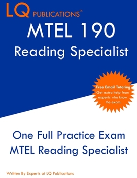 Paperback MTEL Reading Specialist: One Full Practice Exam - Free Online Tutoring - Updated Exam Questions Book