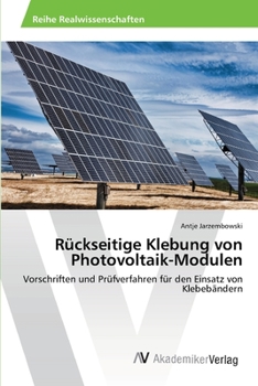 Paperback Rückseitige Klebung von Photovoltaik-Modulen [German] Book