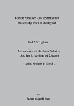 Paperback Deutsche Verfassungs- und Rechtsgeschichte: Band 2 der Ergebnisse [German] Book