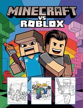 Paperback Minecraft vs Roblox Coloring Book: A Tale of Magic and Discovery [Large Print] Book