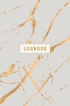 Logbook: Internet Address & Password Book. Faux Gold & Marble Online Organizer Notebook in Alphabetical Order for Websites, Username, Password & Notes