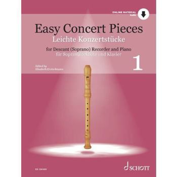 Paperback Ed. Kretschmann: Easy Concert Pieces, Vol. 1 - 30 Pieces from 5 Centuries Descant Recorder and Piano Book
